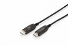Kabel połączeniowy hybrydowy HDMI AOC | HDMI-A męski-męski | HDMI 2.1 | UHD-2 8K@60Hz | 48Gbps |HDR, eARC, HDCP 2.2, CEC | 90m